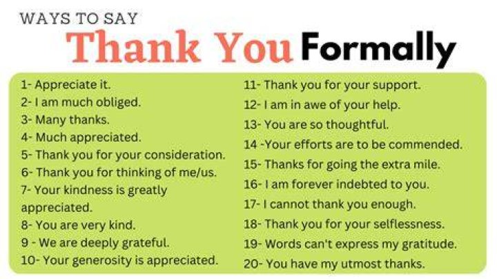 How to say thank you for answering my question?