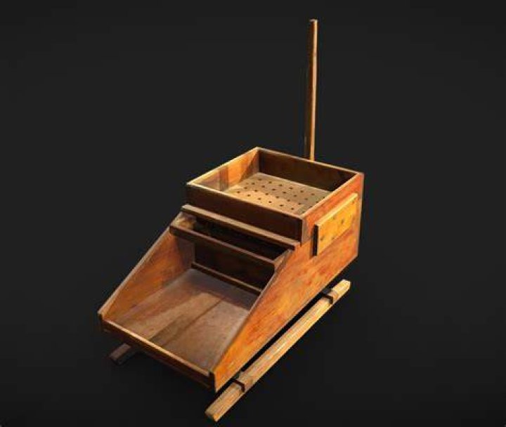 How was a cradle used to find gold?