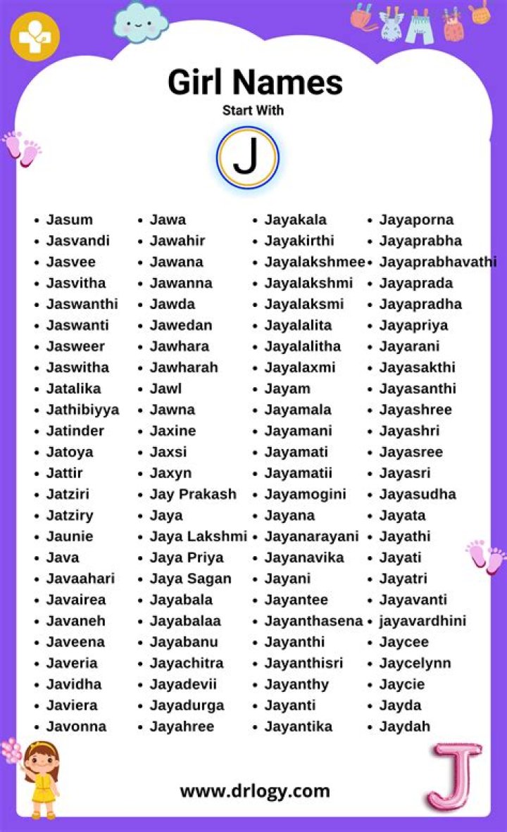 How would you describe a girl with the letter J?