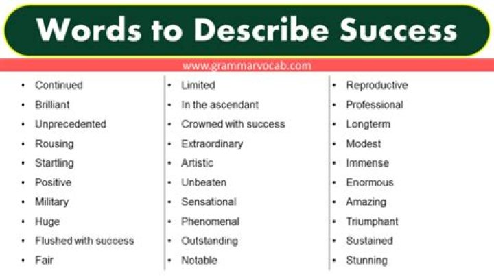How would you describe your success?