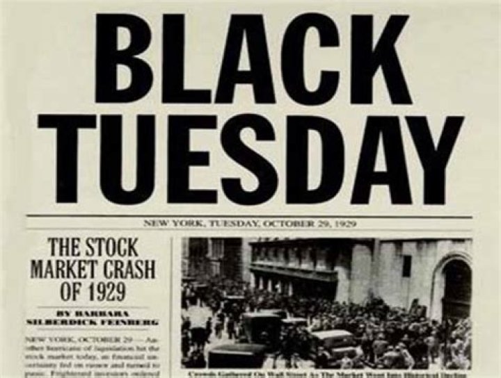 In which month in 1929 was Black Thursday the day the stock market crash begin?