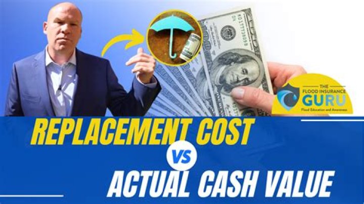 Is flood insurance replacement cost or actual cash value?