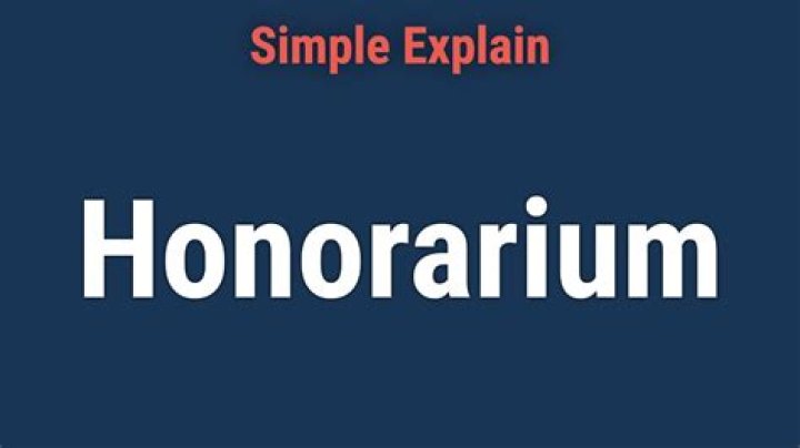 Is honorarium treated as salary?