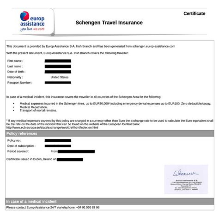 Is Tunisia classed as Europe for travel insurance?