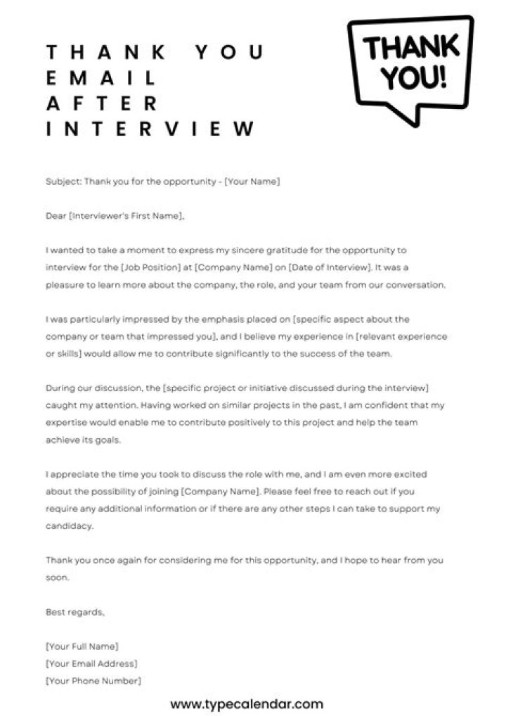 Should you send a thank you note after a job interview?