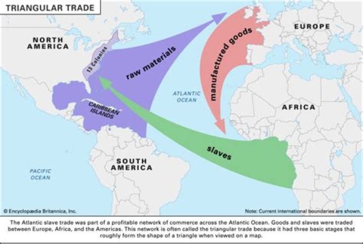 What 3 continents were involved in triangular trade?