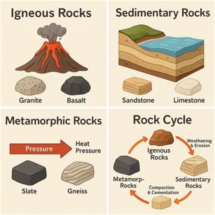 What 3 things do geologists study when classifying rocks?