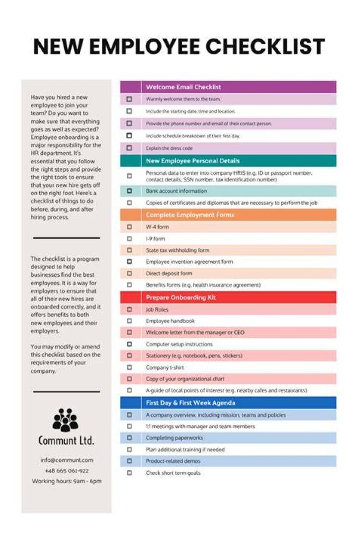 What a new employee should not do?