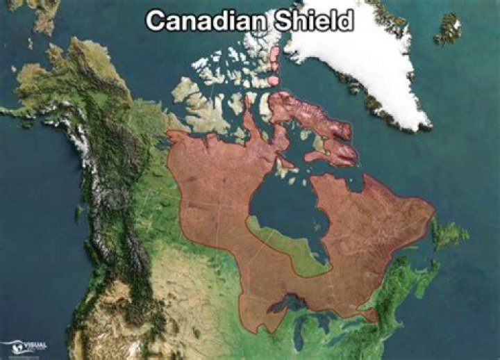 What are 4 major industries in the Canadian Shield?