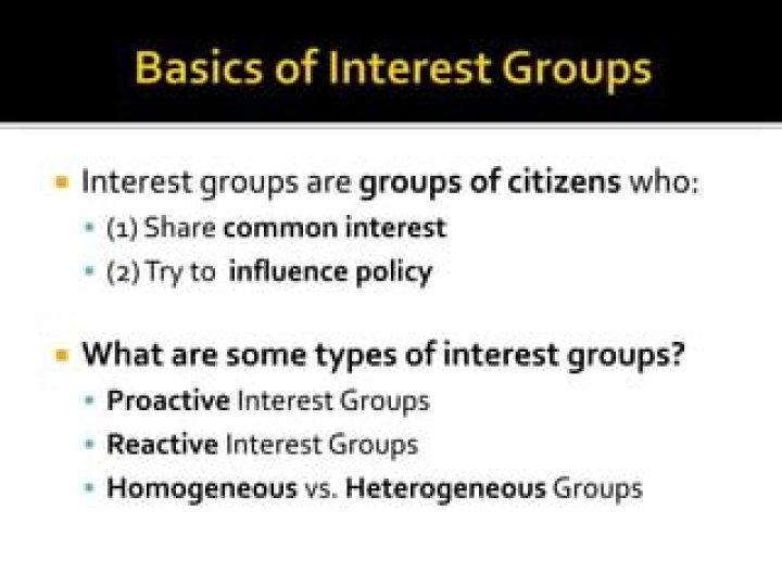 What are common interest groups?