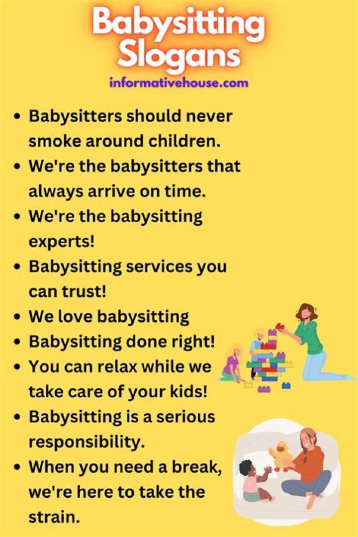 What are good babysitting slogans?