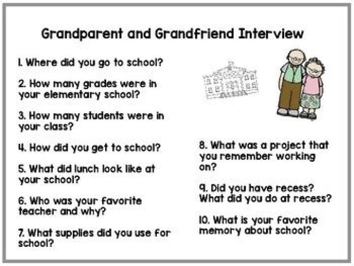 What are good interview questions for grandparents?