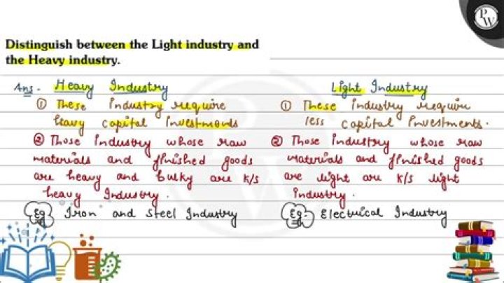 What are heavy industries and light industries?