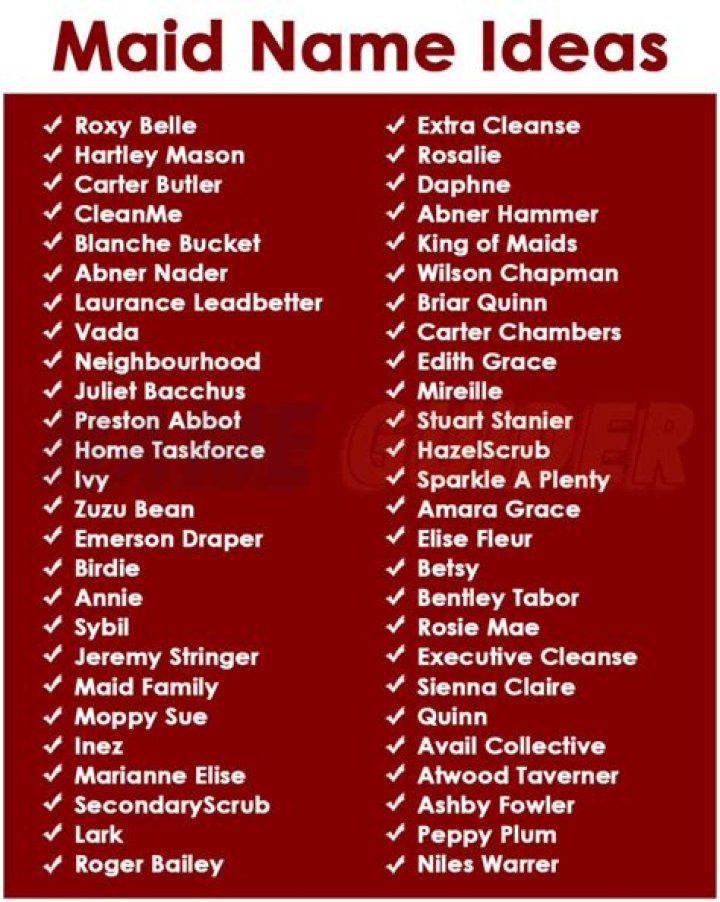 What are maid names?