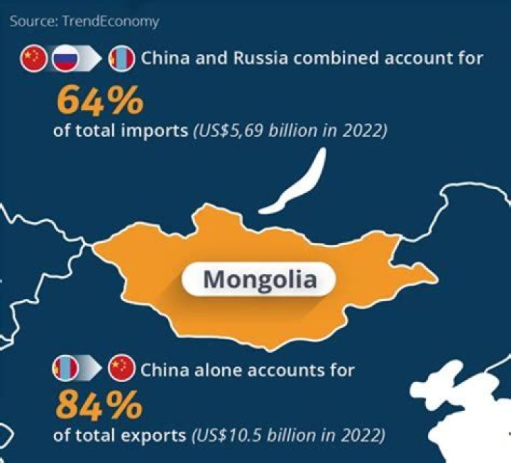 What are major imports in Mongolia?