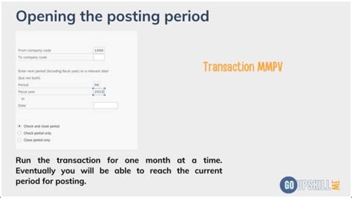 What are posting periods?