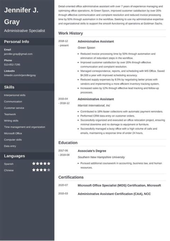 What are some administrative skills to put on a resume?