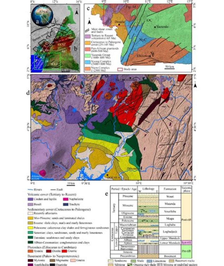 What are some major landforms in Cameroon?