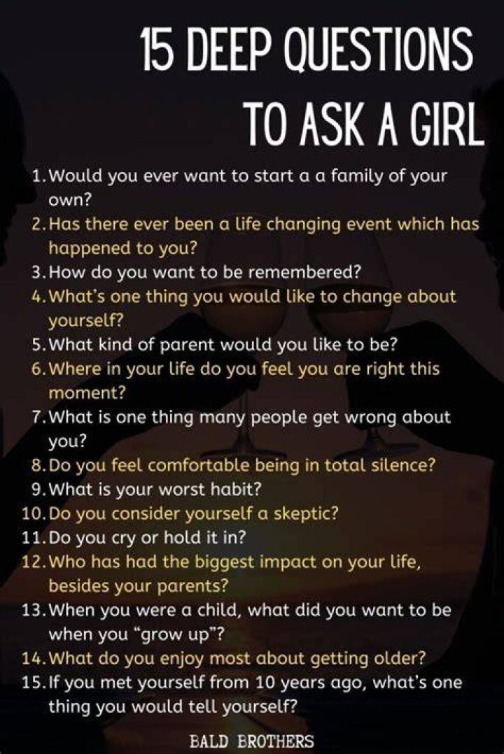 What are some questions to ask your daughter?