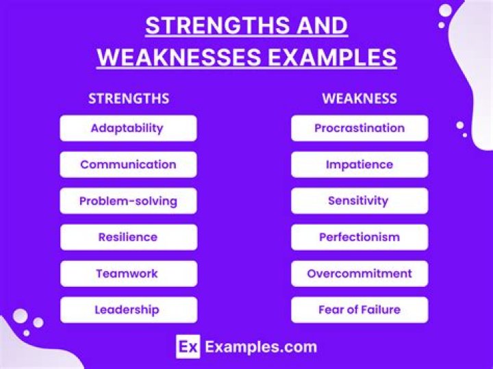 What are strengths and weaknesses explanation?