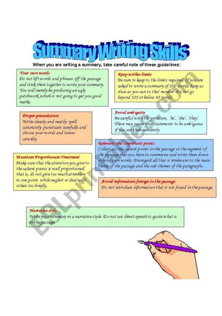 What are summary skills?