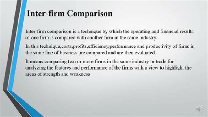 What are the advantages of intra firm comparison?