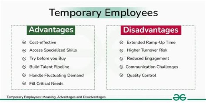 What are the advantages of temporary employees?