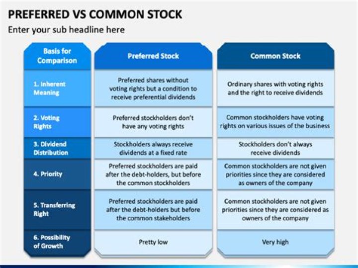 What are the differences between common stock and preferred stock?