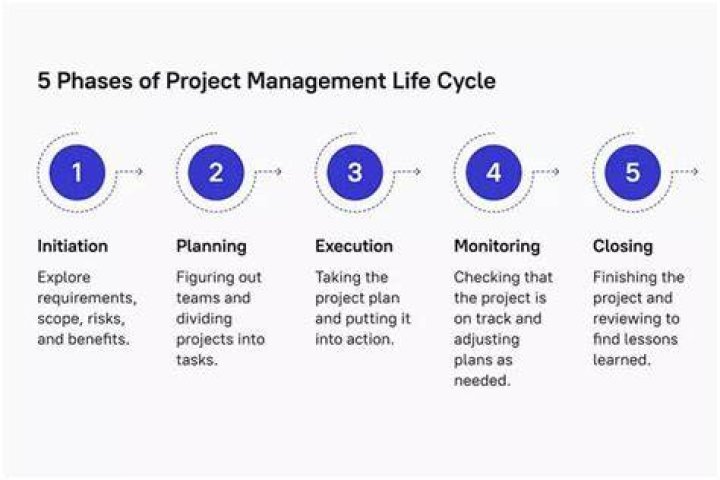 What are the five important parts of a project plan?