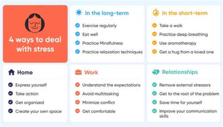 What are the five ways to deal with a stressful situation?