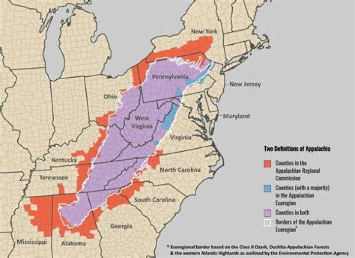 What are the major industries in Appalachian region?
