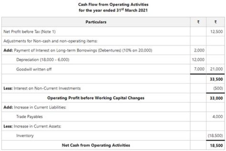What are the operating activities Class 12?