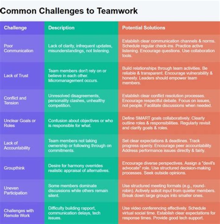 What are the problems of teamwork?