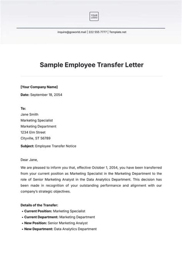 What are the reasons for employee transfer?