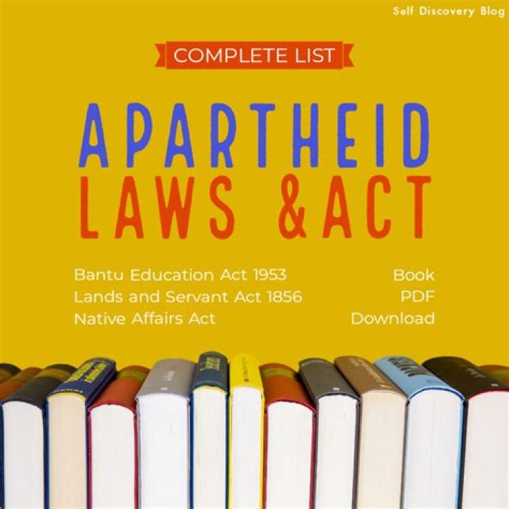 What are the three apartheid laws?