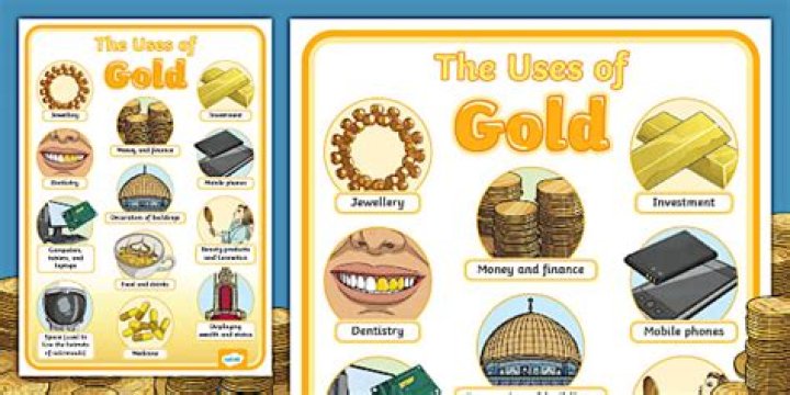 What are the three uses of gold?