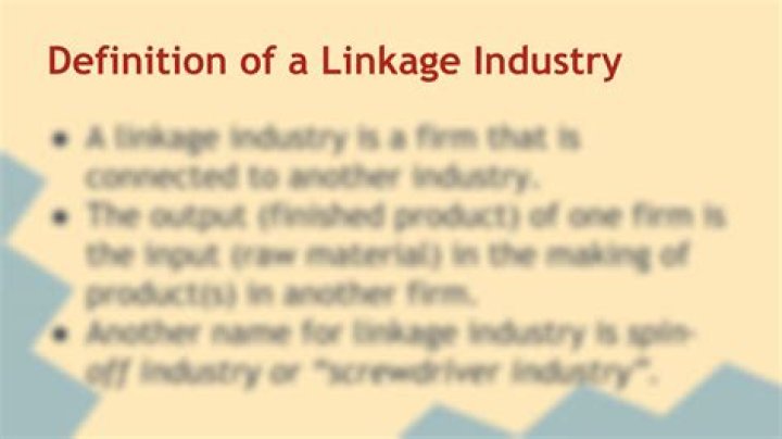 What are the types of linkage industry?