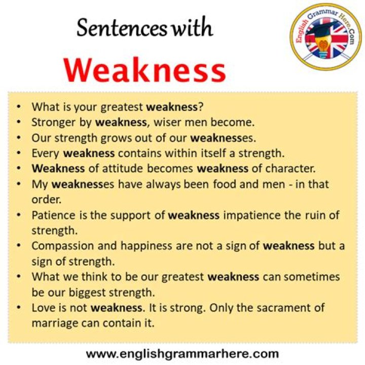 What are weaknesses in English?