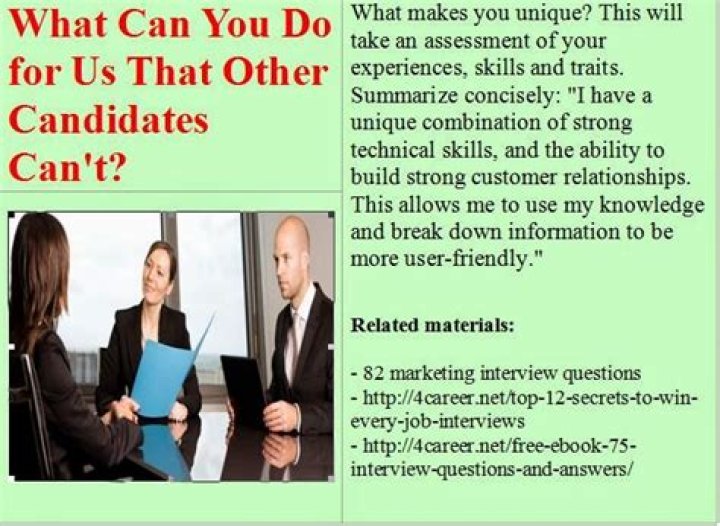 What can you do that other candidates cant?