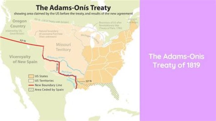 What compromise did the United States and Spain reach in the Adams onís treaty?