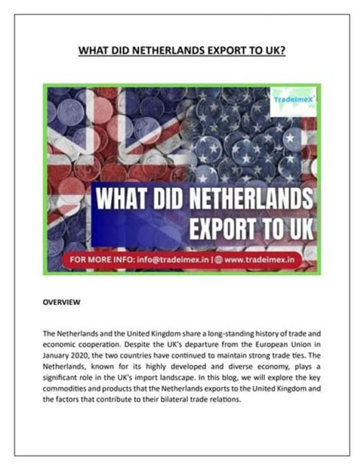 What did Holland export?