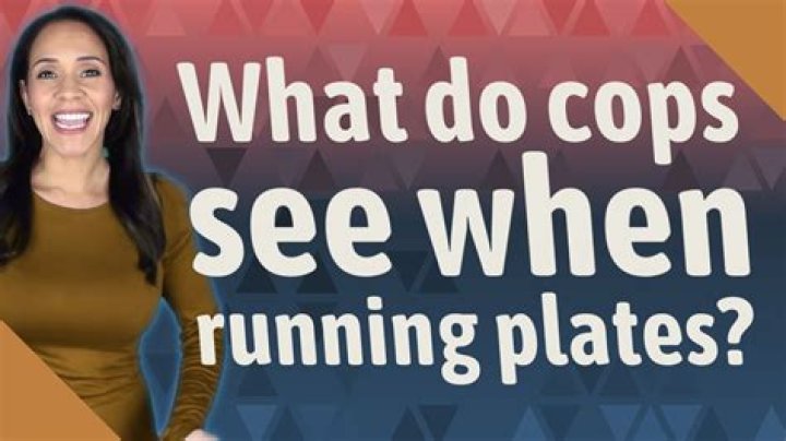 What do cops see when they run your plates California?