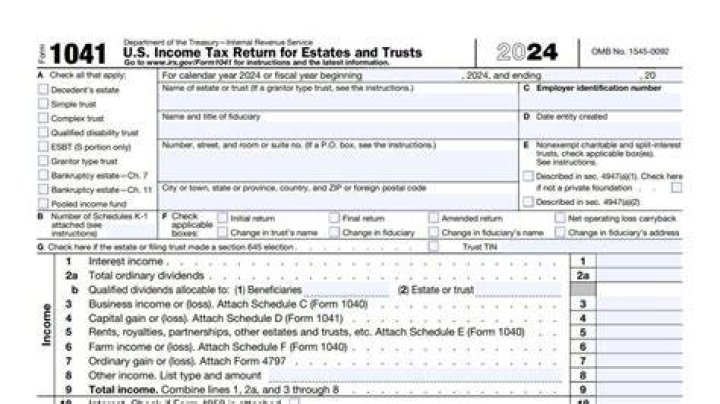 What do you need to know on Form 1041?