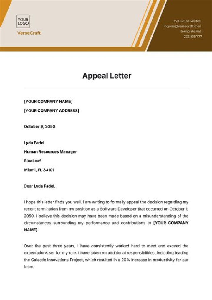 What do you say in an appeal?