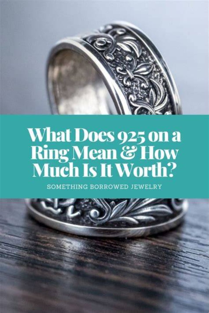 What does 7 a 925 mean on a ring?