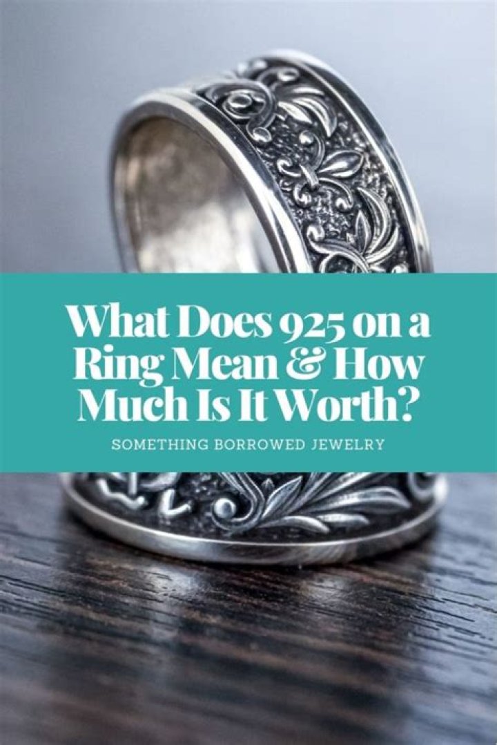 What does 925 RJ 7 mean on a ring?