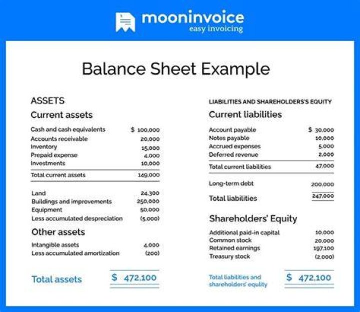 What does a balance sheet do?