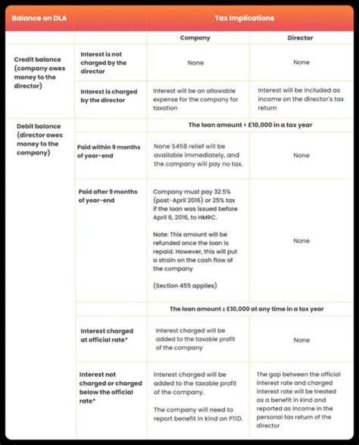 What does a credit directors loan account mean?