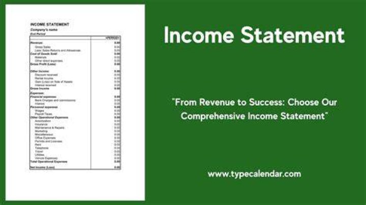 What does an income statement show you?