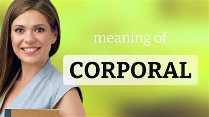 What does corporal mean in corrections?